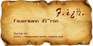 Feuermann Áron névjegykártya